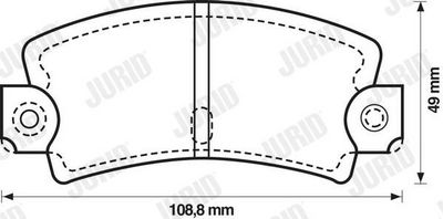 BREMSBELAGSATZ SCHEIBENBREMSE JURID 571243J 1
