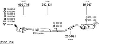 Układ wydechowy BOSAL SYS01155