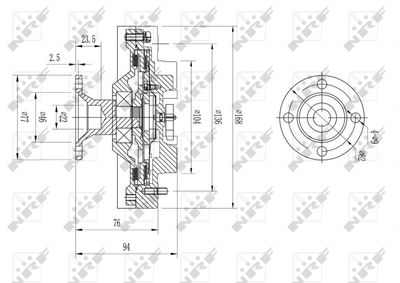 CUPLA VENTILATOR RADIATOR NRF 49621 4