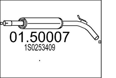 MTS 01.50007 Глушитель выхлопных газов  для SEAT Mii (Сеат Мии)