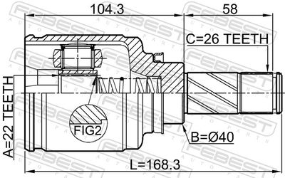 Joint Kit, drive shaft 2411-KANGIILH