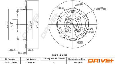 BREMSSCHEIBE DR!VE+ DP1010110194 2