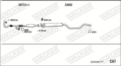 Изпускателна система WALKER SAK008777