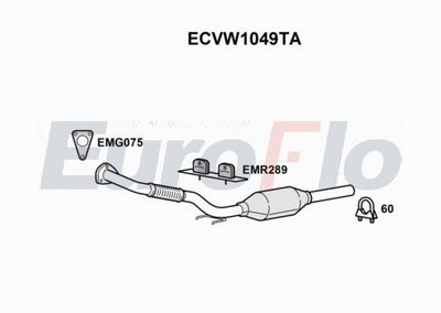 Katalizator EUROFLO ECVW1049TA