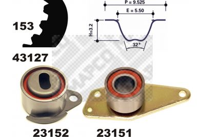 23127 MAPCO Комплект ремня ГРМ