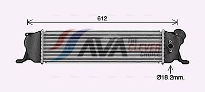 интеркулер (охладител за въздуха на турбината) AVA Clever Choice HY4489