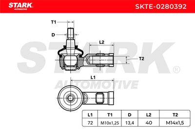 накрайник на напречна кормилна щанга STARK SKTE-0280392