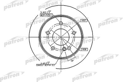 PATRON PBD2653 Гальмівні диски 
