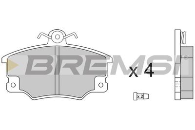 Комплект тормозных колодок, дисковый тормоз BREMSI BP2268 для FIAT 147
