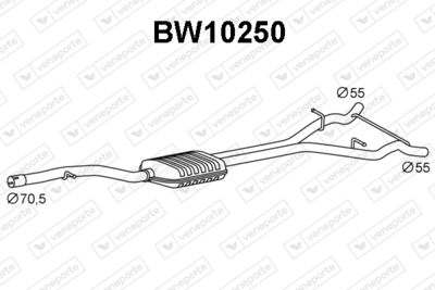 Предглушитель выхлопных газов VENEPORTE BW10250 для BMW 6