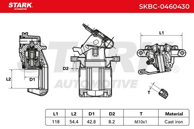 спирачен апарат STARK SKBC-0460430