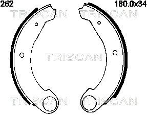 Комплект тормозных колодок TRISCAN 8100 38262 для CITROËN MEHARI
