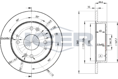 спирачен диск ICER 78BD0835-2