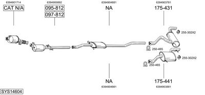 SISTEM DE ESAPAMENT BOSAL SYS14604