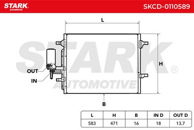 кондензатор, климатизация STARK SKCD-0110589