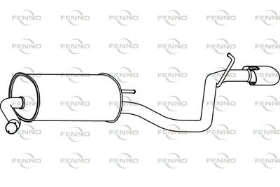 Глушитель выхлопных газов конечный FENNO P31041 для KIA PRO CEED