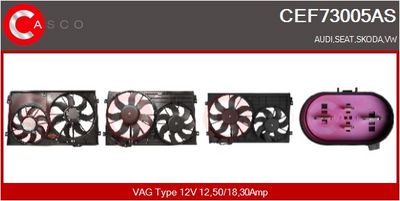 MOTOR ELECTRIC VENTILATOR CASCO CEF73005AS