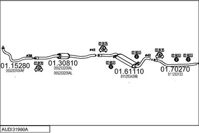 SISTEM DE ESAPAMENT MTS AUDI31980A001055