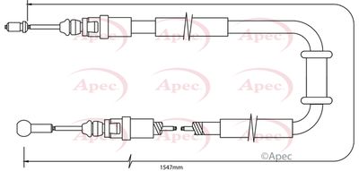 Cable Pull, parking brake APEC CAB1480