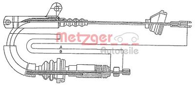 Тросик, cтояночный тормоз METZGER 10.817 для VOLVO 940