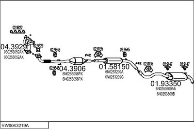 SISTEM DE ESAPAMENT MTS VW0043219A014172