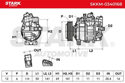 компресор, климатизация STARK SKKM-0340168