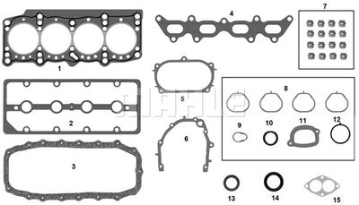 Комплект прокладок, двигатель METAL LEVE J&RM-2462/4 для FIAT ALBEA