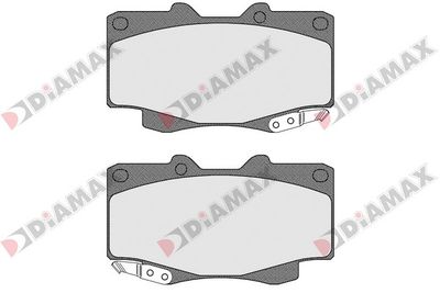 DIAMAX N09591 Тормозные колодки и сигнализаторы для TOYOTA HILUX VII Пикап (_N1_, _N2_, _N3_) 3.0 D-4D 4WD (KUN26)