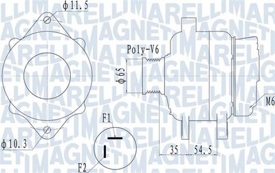 Генератор MAGNETI MARELLI 063731706010 для CHRYSLER VOYAGER