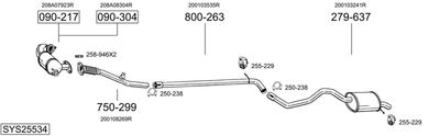Układ wydechowy BOSAL SYS25534