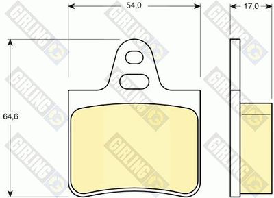 Комплект тормозных колодок, дисковый тормоз GIRLING 6102639 для CITROËN CX