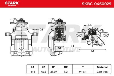спирачен апарат STARK SKBC-0460029