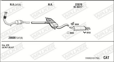 Изпускателна система WALKER VWK010179A