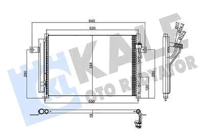 Конденсатор, кондиционер KALE OTO RADYATÖR 345430 для HYUNDAI GETZ