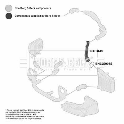 Charge Air Hose Borg & Beck BTH1145