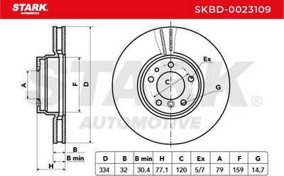 спирачен диск STARK SKBD-0023109