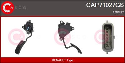 SET PEDALE CONDUCERE CASCO CAP71027GS