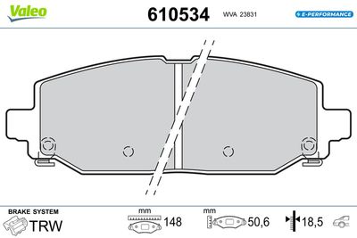 BREMSBELAGSATZ SCHEIBENBREMSE