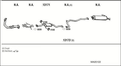 SISTEM DE ESAPAMENT WALKER MA20122