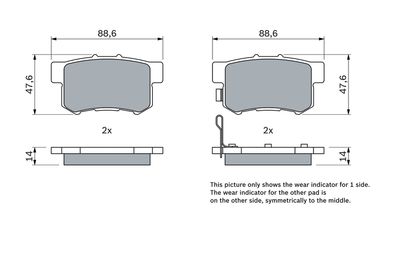 Brake Pad Set, disc brake 0 986 461 006