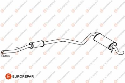 Глушитель выхлопных газов конечный EUROREPAR E12805F для FIAT SEICENTO