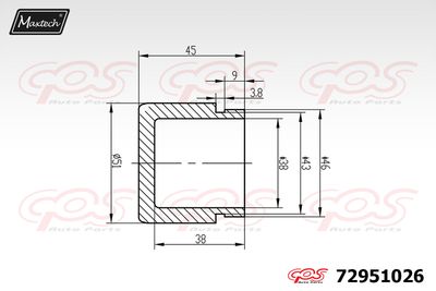 MAXTECH 72951026 Комплект направляющей суппорта MAXTECH для MITSUBISHI COLT