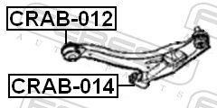 Mounting, control/trailing arm CRAB-012