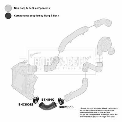 Charge Air Hose Borg & Beck BTH1140