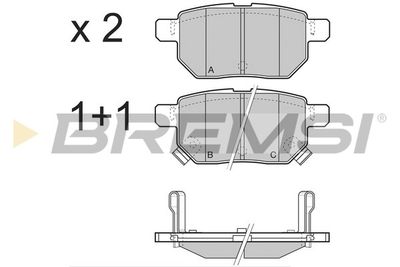 Комплект тормозных колодок, дисковый тормоз BREMSI BP3485 для LEXUS CT