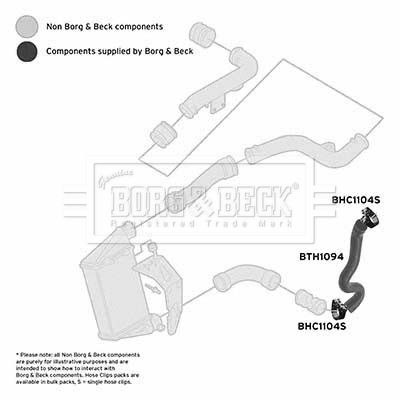 Charge Air Hose Borg & Beck BTH1094