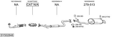 ABGASANLAGE BOSAL SYS02848