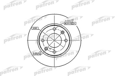 Тормозной диск PATRON PBD2815 для PEUGEOT 206+