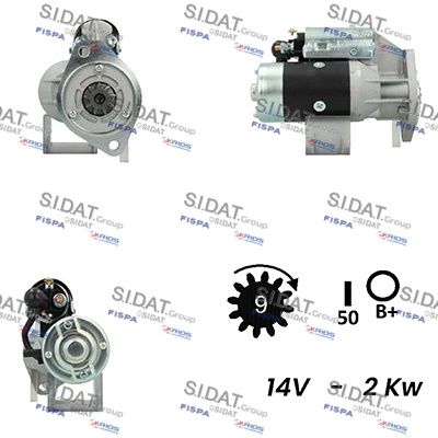 Стартер SIDAT S12HT0330A2 для NISSAN PICK