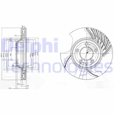 Bromsskiva DELPHI BG9774